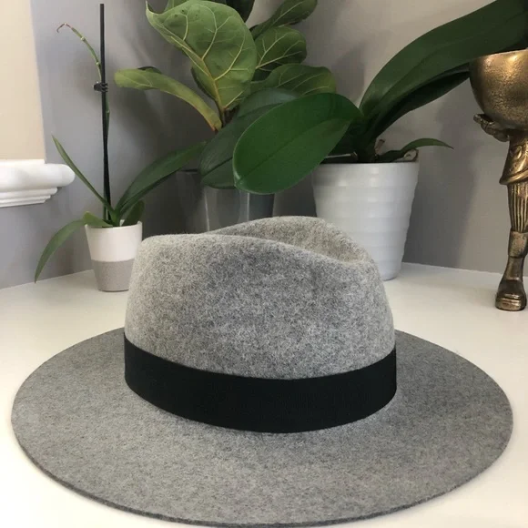 nwt rag & bone Floppy Brim Wool Felt Fedora Hat, Pale Gray Scottie Wide Brim Fedora | Women main image 2